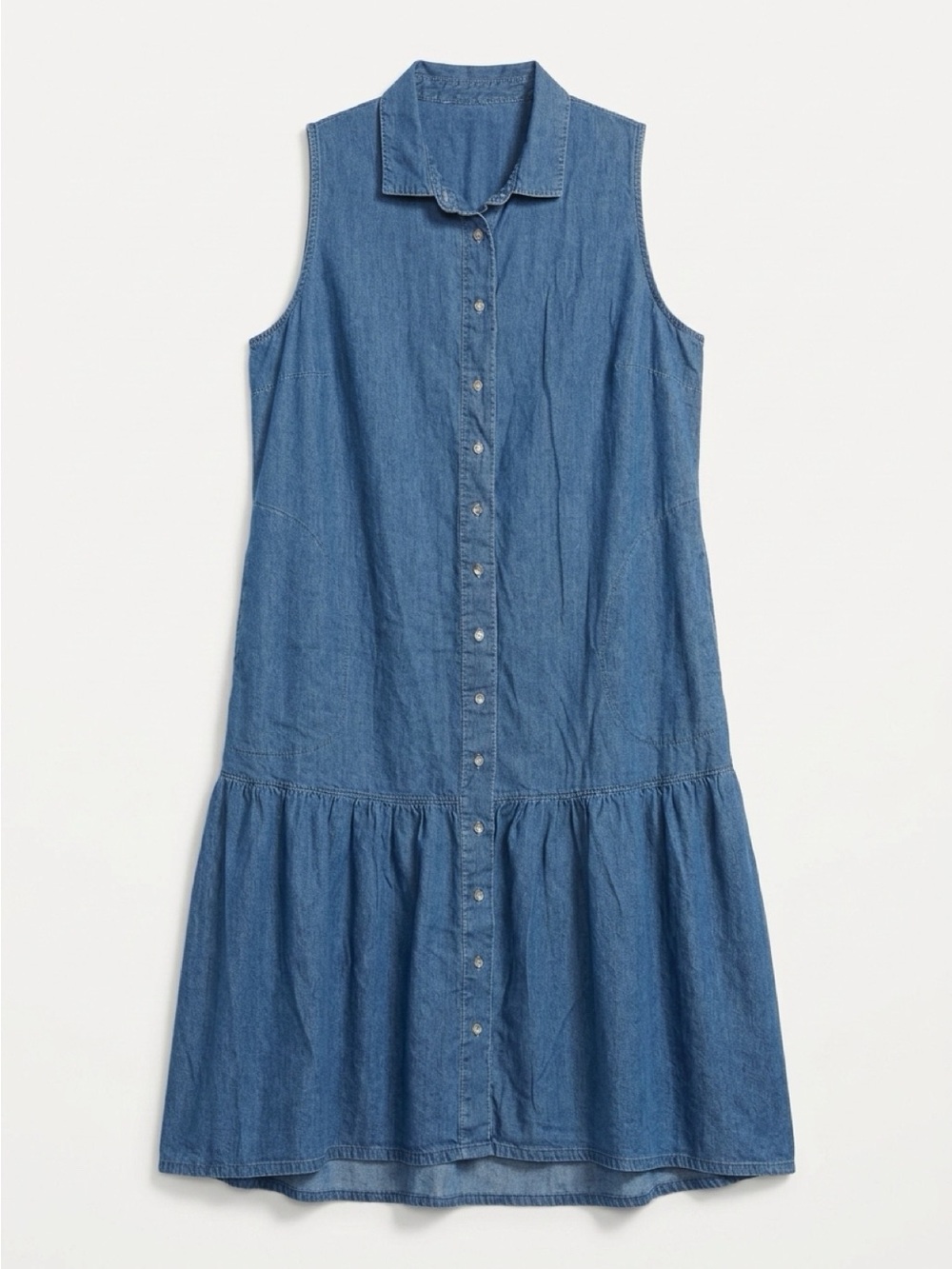 U.S. Polo Assn. Sleeveless Denim Midi Dress - Blue
